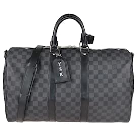 Borsa Keepall Bandoulier 45 in tela Damier Graphite di Louis Vuitton
