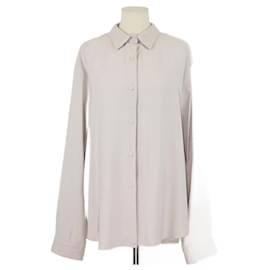 Autre Marque La blusa de botones de manga larga de rayón y poliéster beige de Frankie Shop