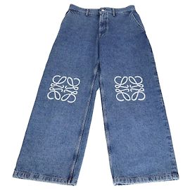 Pantalones Baggy Anagram de Denim Azul Loewe