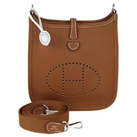 Borsa Evelyne TPM in pelle Clemence oro di Hermès