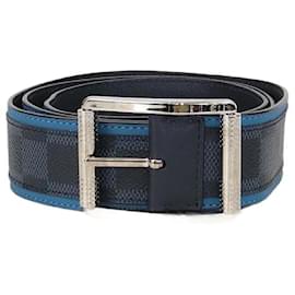 Cintura reversibile in tela e pelle Damier Graphite di Louis Vuitton