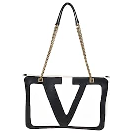 Valentino Medium Viva Superstar Shopper Tote in Butter/Schwarz