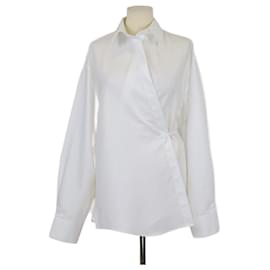 Autre Marque Camisa de manga larga Loujean de algodón blanco roto Bouguessa