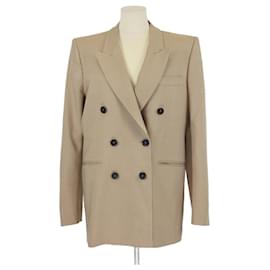 Blazer de viscosa beige de doble botonadura MSGM Milano - Msgm