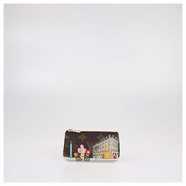 Portachiavi Animazione Natalizia Parigi in Tela Monogram Louis Vuitton