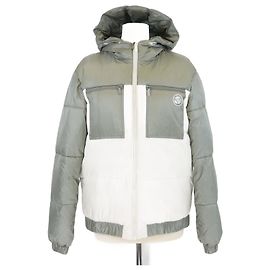 Emporio Armani Junior Daunenjacke aus synthetischem Material in Salbeigrün/Weiß