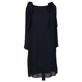 Chloé Vestito Robe in Viscosa Blu Antracite Chloe