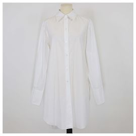 Camisa de manga larga oversize Astrea de popelina de algodón blanco The Row
