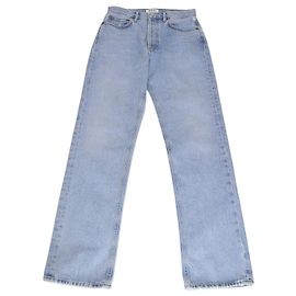 Jeans de pierna recta de denim azul lavado Agolde