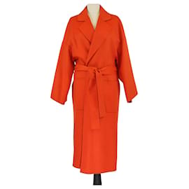 Loewe orange Woll- und Kaschmirmischung Gürteltrenchcoat
