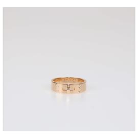Bague Hermès Kelly en diamant en or rose 18k taille 53