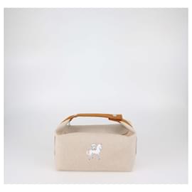 Grande astuccio Bride-a-Brac in Tela Cabriole Biscuit di Hermès