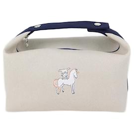 Hermès Hermes Bleu Nattier Toile Cabriole Bride-a-Brac Grande Scatola