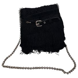 Borsa a tracolla Christian Louboutin in suede nero