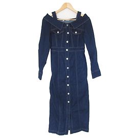 Autre Marque Lillian Carat Off-Shoulder Denim Kleid