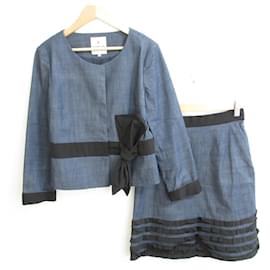 Set in denim con nastro LANVIN in Blu