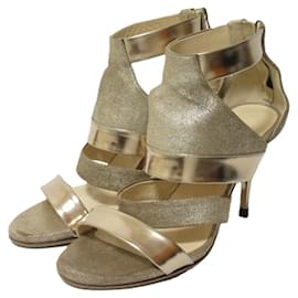 Jimmy Choo Leder Stiletto Gladiator Sandalen