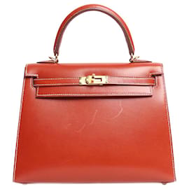 Borsa Brique Kelly 25 in pelle Box Calf - Hermès