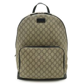Gucci GG Supreme Rucksack in Beige und Schwarz