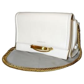 Alexander McQueen The Story borsa a tracolla in pelle bianca