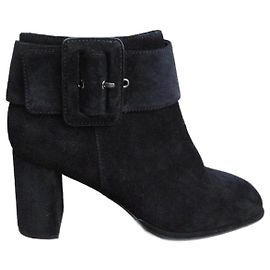 Botines Max Mara Negros de Ante
