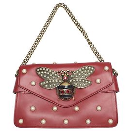 Borsa in pelle Gucci Broadway Pearl Bee