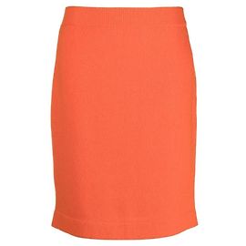 Minifalda de cachemira naranja Chanel