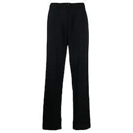 Pantalones rectos de lana negra Chanel - Años 2000