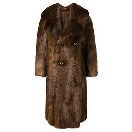 Autre Marque Abrigo de piel de castor marrón A.N.G.E.L.O. Vintage Cult