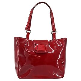 Borsa tote vintage Salvatore Ferragamo in pelle verniciata