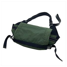 Borsa a corpo in nylon con risvolto Bottega Veneta in verde