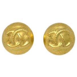 Chanel Vintage CC Round Clip-On Metal Small