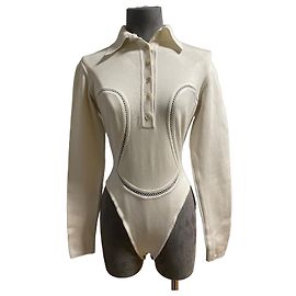 Body Alaïa in viscosa color crema