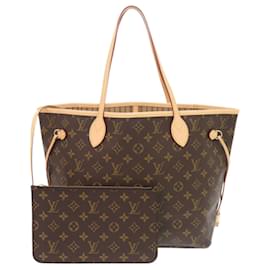 Borsa tote Louis Vuitton Neverfull MM Monogram Rose Beige