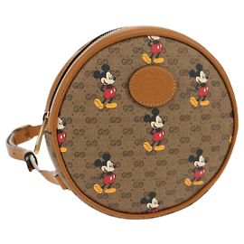 GUCCI Mini Zaino Micro GG Supreme Disney PVC Beige Oro 603730 Auth am9564M