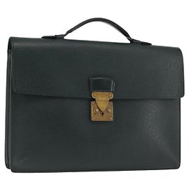 LOUIS VUITTON Taiga ServietteKourad Borsa da Lavoro Épicea T16786 LV Auth bs29756