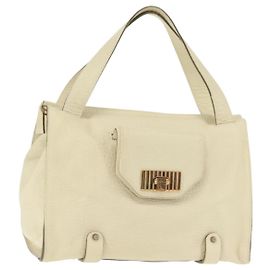Chloé Sac Tote en Cuir Beige Doré Auth BA6273