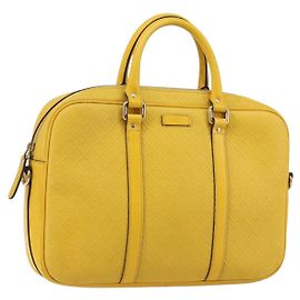 Borsa da lavoro in pelle beige e oro Diamante GUCCI 344357 Auth BA6240