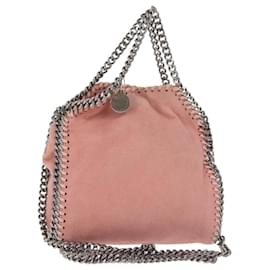 Autre Marque Borsa Mini Farabella in Suede 2way Stella McCartney Catena Rosa 391698 Auth am9156