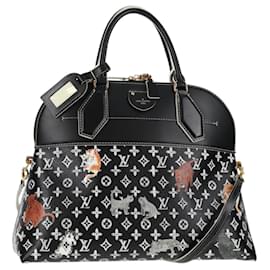 LOUIS VUITTON Catgram Alma Soup Borsa a Mano Nera M44403 LV Auth 139431SM