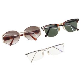 Occhiali da sole Ray-Ban Saint Laurent PRADA plastica metallo 3Set Marrone Auth 143377