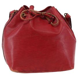 LOUIS VUITTON Epi Petit Noe Shoulder Bag Red M44107 LV Auth 145447