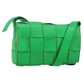 Autre Marque BORSA A SPALLA CASSSETTE IN PELLE VERDE AUTH 144383
