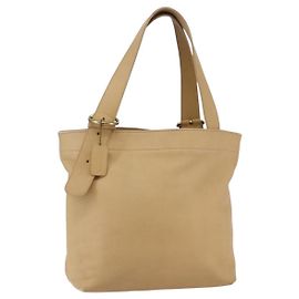 Coach Borsa Tote in Pelle Beige Auth am9383