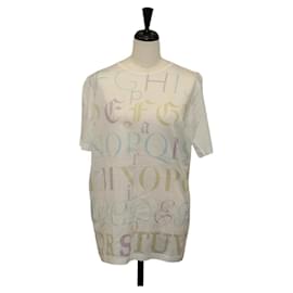 Hermès Camiseta de algodón blanca HERMES Margiela Period de manga corta Auth am9197V