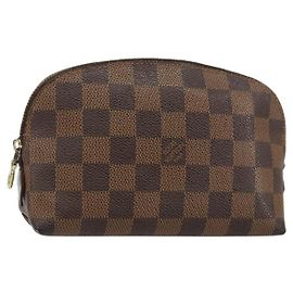 LOUIS VUITTON Pochette Cosmetica PM Damier Ebene N47516 Auth LV 144781