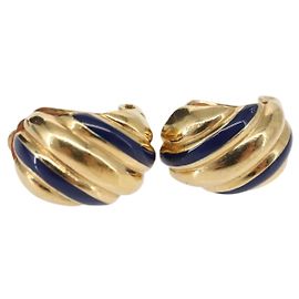 Brinco Christian Dior em metal dourado Auth bs30303