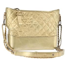 Bolso de Hombro CHANEL Cuero Oro Plata CC Auth 146160