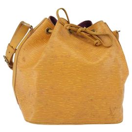 LOUIS VUITTON Borsa a Spalla Petit Noé Epi Gialla M44109 LV Auth 144154
