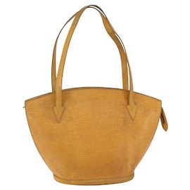 LOUIS VUITTON Bolsa de Compras de Hombro Epi Saint Jacques Amarilla M52269 Auth gh826
